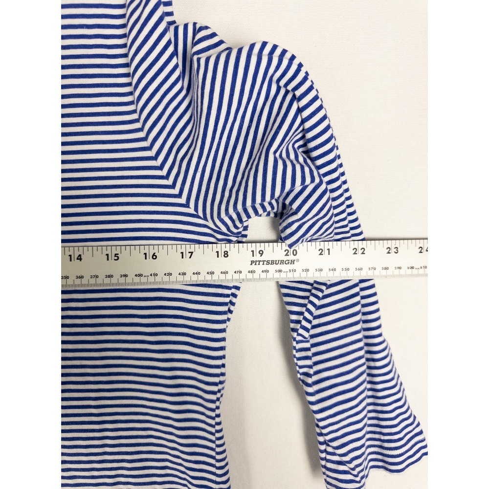 Lilly Pulitzer Beacon Navy Striped Dress Womens L Cotton Short Pullover Spring - Picture 6 of 6